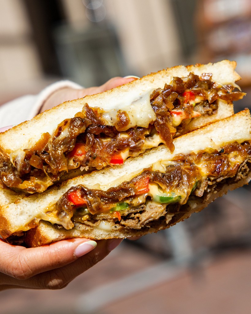 Don’t sleep on the Steak &amp; Cheese. 🔥
Our take on Philly’s favorite—Angus sirloin, melted cheddar, grilled onions, and jalapeños. #omgyum