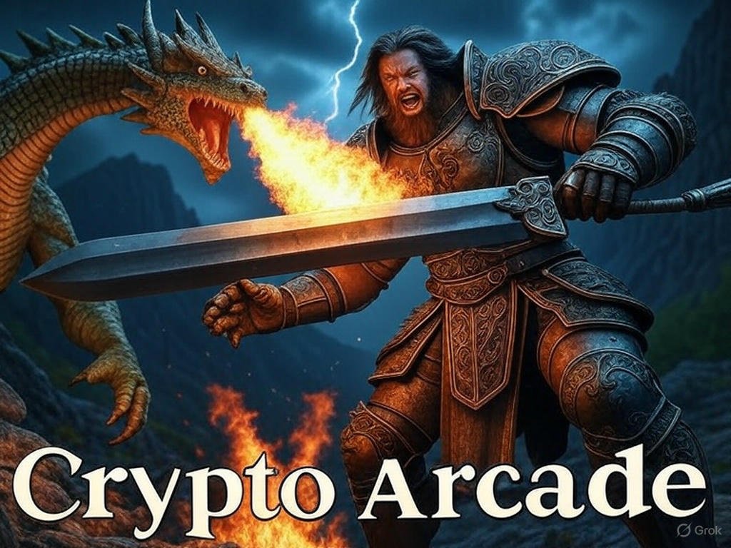 cryptoarcade72's tweet photo. Crypto Arcade’s battling Jeeters like a true 80s hero! ⚔️ In Dragon Slayer style, we’re slaying the panic-sell FUD! $SOL’s holding strong at $147—HODLers win this round! 🐉💥 What’s your Jeeters-slaying strategy? 🚀 #CryptoArcade #Solana #80sPopCulture #HODL #GameOnCrypto https://t.co/5xHXwTOJqJ