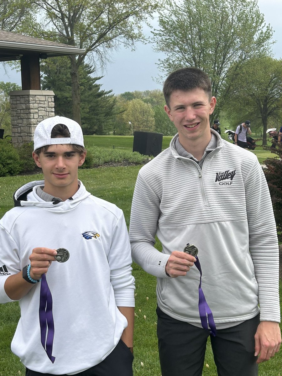 Congratulations to <a href="/EliHerbert2/">Eli Herbert</a> and <a href="/gordenjake11/">Jake Gorden</a>  They both shoot 79 and tie for 2nd in The Kearney Invitational on a WINDY day for golf.