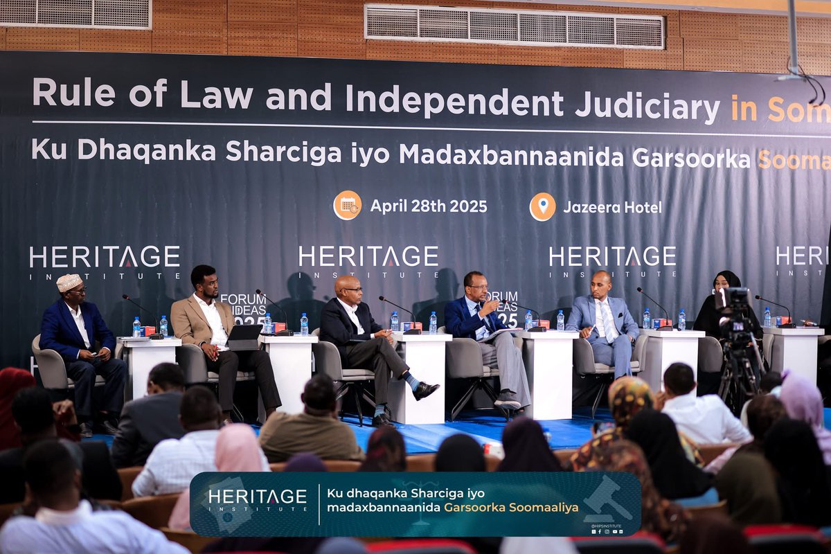 FAdanyare's tweet photo. Today I had the honour of opening the launch of a @HIPSINSTITUTE paper on Rule of Law &amp; Judicial Independence in Somalia, and later joined a panel to discuss pathways to a fair, independent justice system. Grateful for the rich dialogue. https://t.co/EZ2YfYWRA7