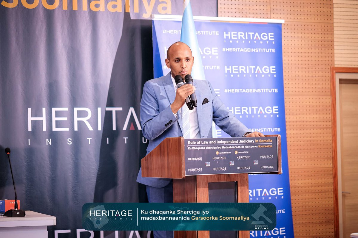 Today I had the honour of opening the launch of a <a href="/HIPSINSTITUTE/">Heritage Institute</a> paper on Rule of Law &amp; Judicial Independence in Somalia, and later joined a panel to discuss pathways to a fair, independent justice system. Grateful for the rich dialogue.