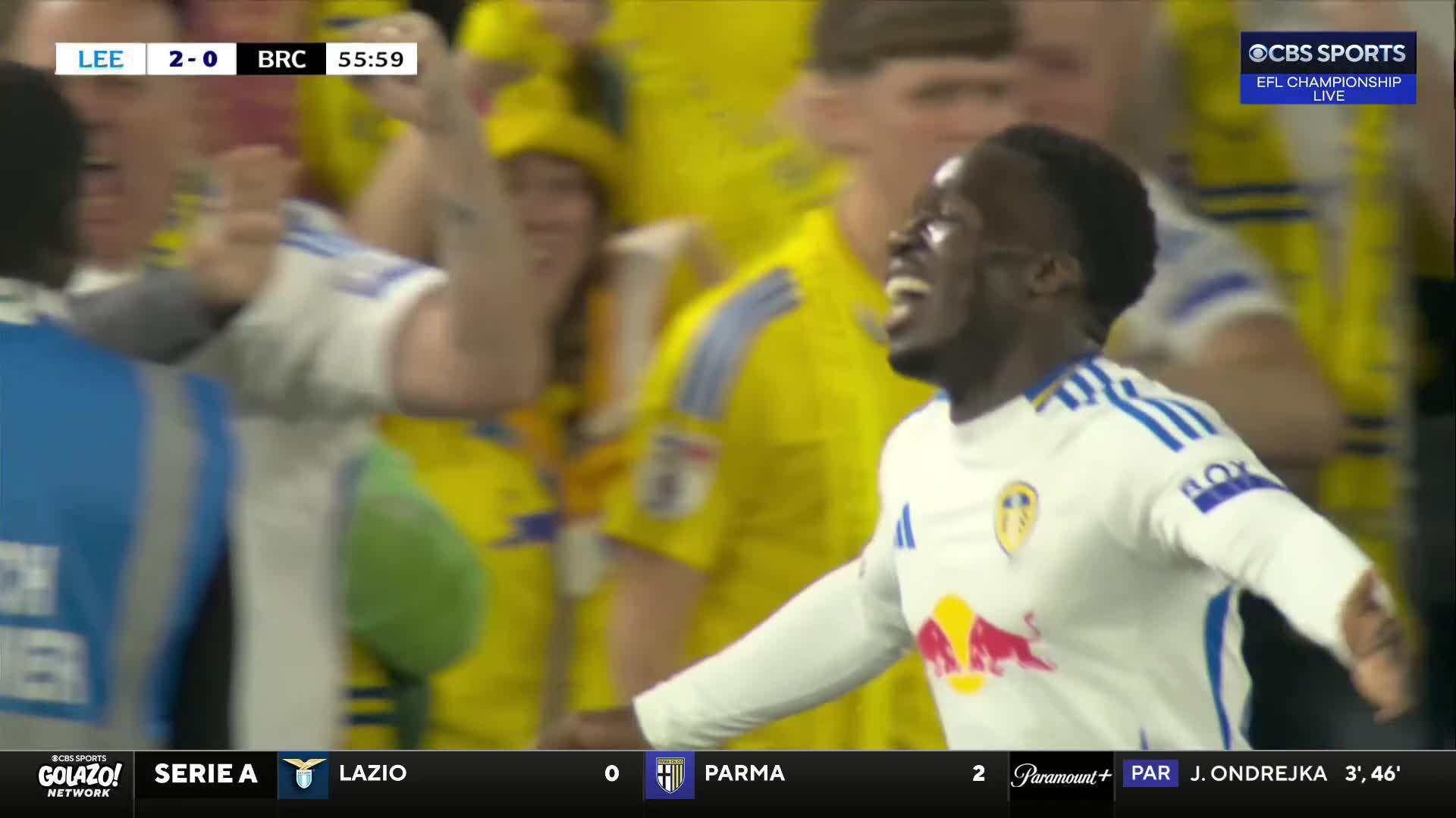 Wilfried Gnonto grabs Leeds’ second and his eighth of the season 🔥