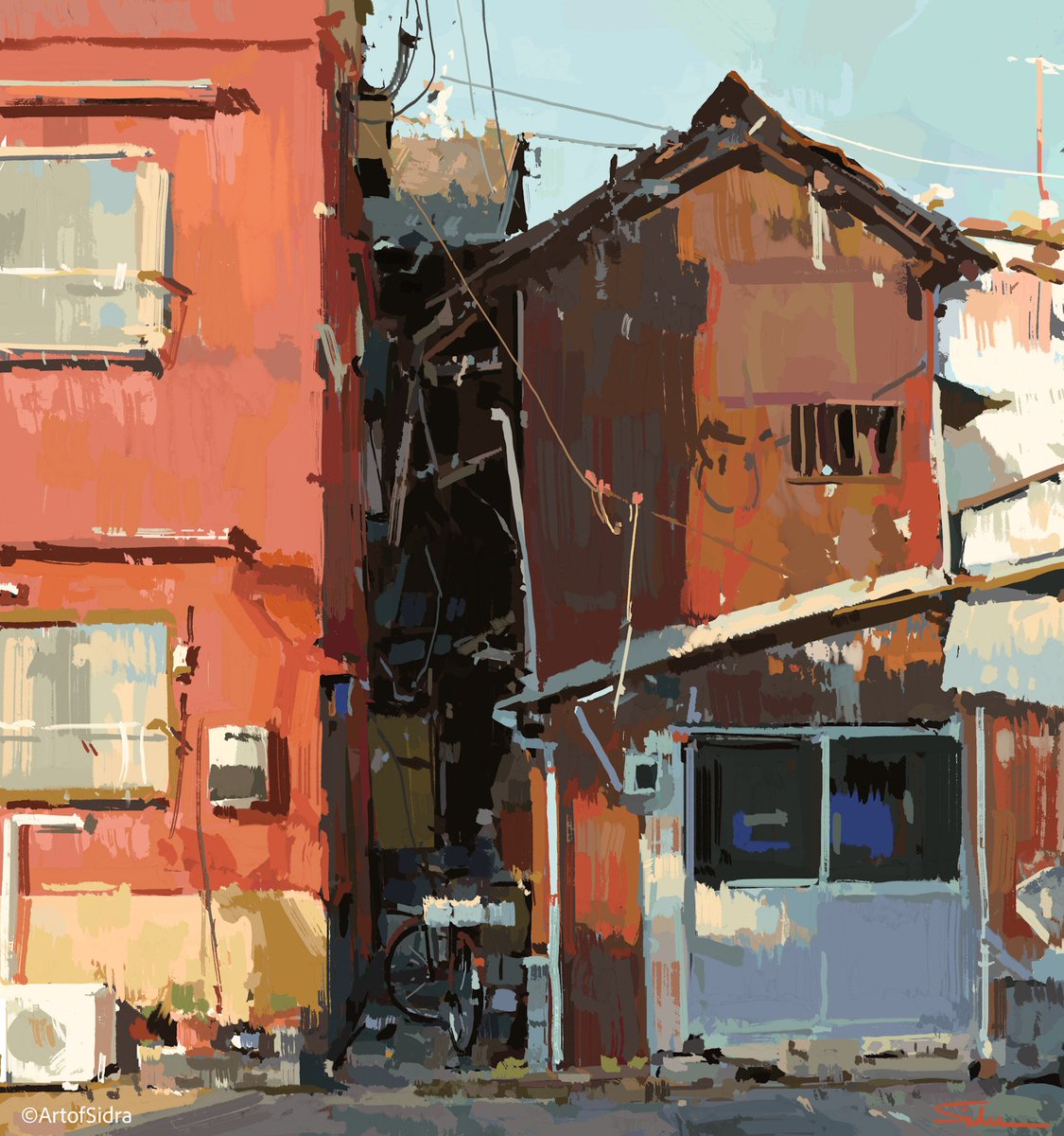 Artofsidra's tweet image. #pleinairpril #pleinairpril2025 #virtualpleinair #backgroundart #procreate #illustration