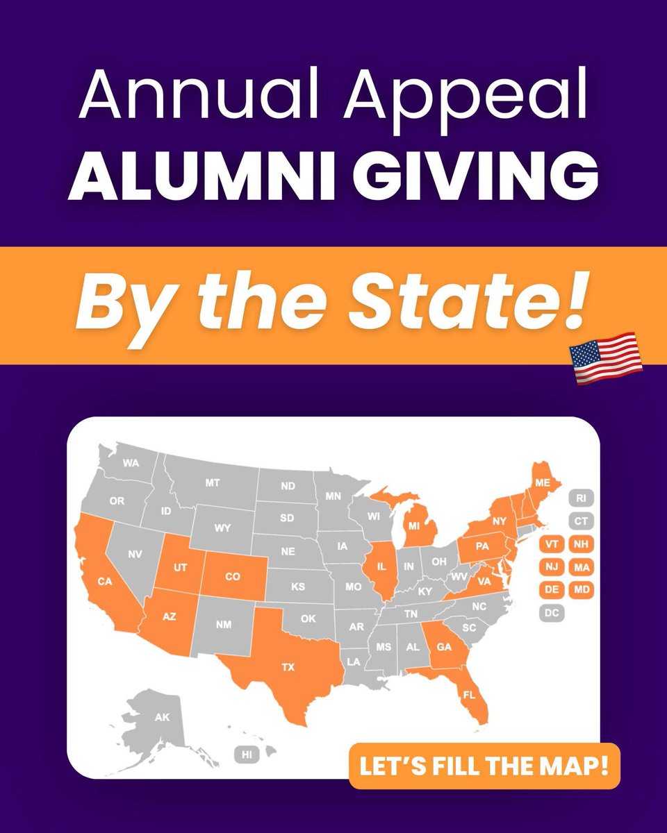 Our Annual Appeal is out and many generous alumni, families, and friends have made gifts to support our mission! 💛 We know our alumni are all over the country - and even the globe! Help us fill the map in purple and gold! 💜

Visit fundraise.givesmart.com/form/Jr_Alg?vi… to make your gift.