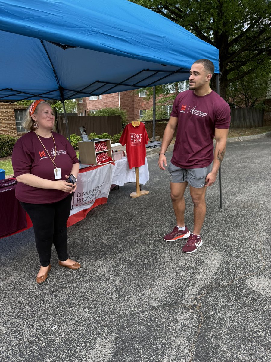 We had a fantastic time at “Hokie Way Day” at Ronald McDonald House this past Saturday! 

<a href="/HokiesFB/">Virginia Tech Football</a>’s Tyson Flowers (<a href="/Tyson_Flowers_/">Tyson Flowers</a>) was there to promote <a href="/rmhcswva/">RMHC-SWVA</a>’s important mission in Southwest Virginia. Thanks to everyone that came out!