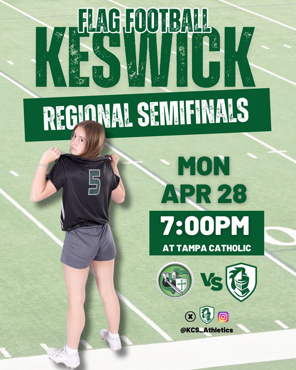 Flag Football Regional Semifinals Tonight at Tampa Catholic