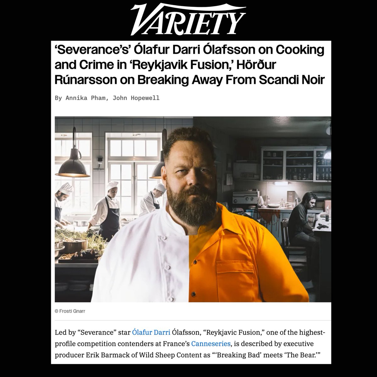 Wild Sheep Content (@wildsheepprod_) on Twitter photo Check out <a href="/Variety/">Variety</a>'s interview with Ă“lafur Darri Ă“lafsson — star of Severance and ReykjavĂk Fusion, which just premiered <a href="/CANNESERIES/">CANNESERIES</a>! From Wild Sheep Content (<a href="/ebarmack/">Erik Barmack</a>), <a href="/themdpstudio/">The Mediapro Studio</a> & Act4. #Canneseries #ReykjavikFusion.
Full interview: variety.com/2025/tv/global… Check out <a href="/Variety/">Variety</a>'s interview with Ă“lafur Darri Ă“lafsson — star of Severance and ReykjavĂk Fusion, which just premiered <a href="/CANNESERIES/">CANNESERIES</a>! From Wild Sheep Content (<a href="/ebarmack/">Erik Barmack</a>), <a href="/themdpstudio/">The Mediapro Studio</a> & Act4. #Canneseries #ReykjavikFusion.
Full interview: variety.com/2025/tv/global…