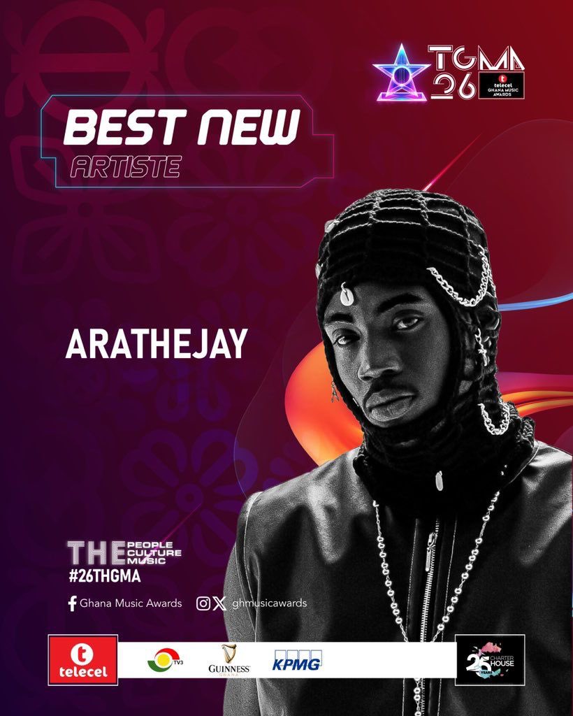 arathejay's tweet photo. I’m honored to be nominated for BEST NEW ARTISTE and BEST AFROPOP SONG with JESUS CHRIST 2 ft Black Sherif @GHMusicAwards 

Grateful to the Almighty God and my supporters! Vote for me by using the short code  1767# with my code S5 for AFROPOP SONG and  D2 for BEST NEW ARTISTE or visit https://t.co/jAqnLYgQ6U