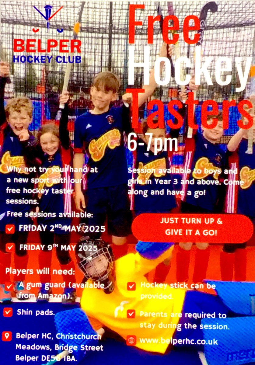 Check out 👀 how much fun you can have playing hockey! Free sessions with a great club…what more do you want? 🏑 
<a href="/Ambervalleyssp/">Amber Valley SSP</a>