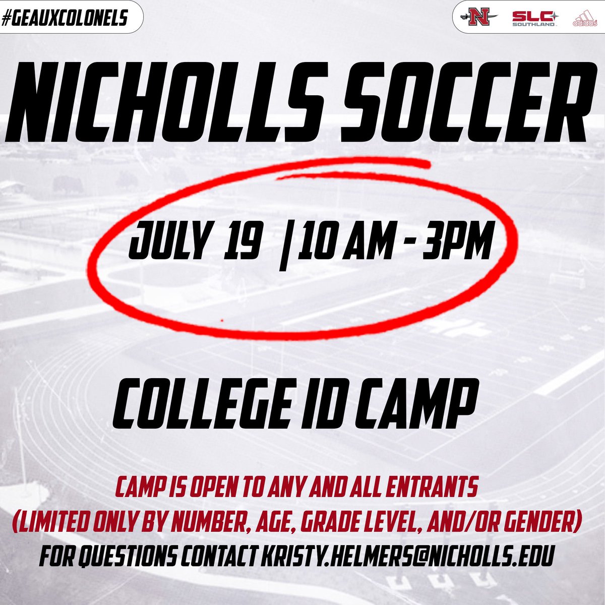 Nicholls_SOC's tweet image. Save the date for our summer camps! Sign up information will be posted soon!