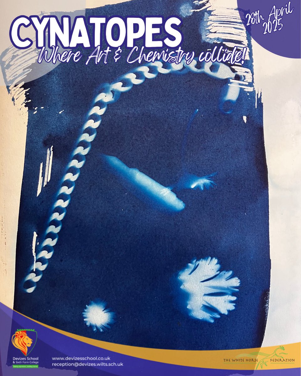 Our Photography club and IN3 have been making the most of sunny weather by mixing ferric ammonium citrate and potassium ferricyanide together to make some lovely cyanotypes- art &amp; chemistry colliding with creative results!