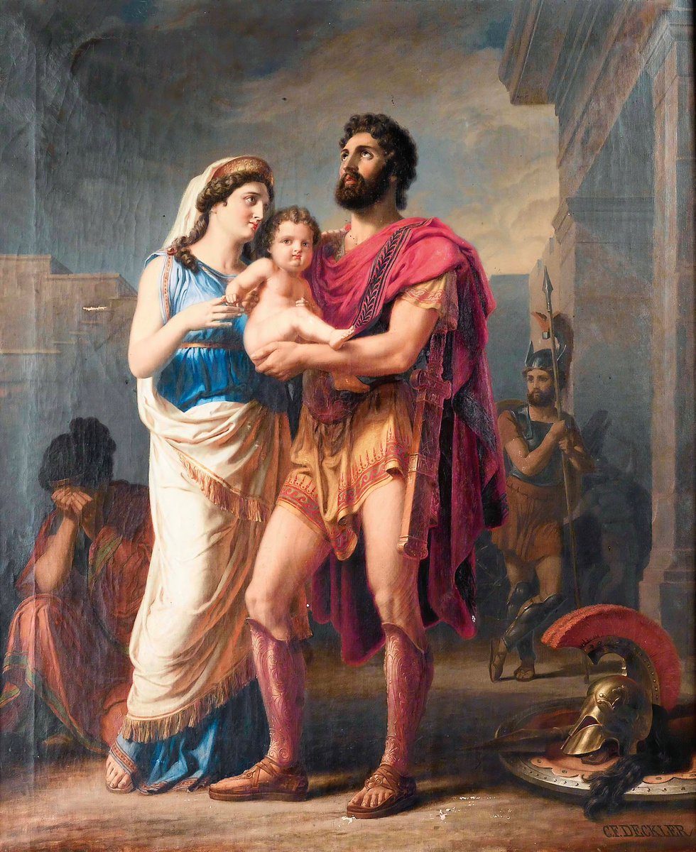 The farewell Of Hector To Andromache And Astyanax by Carl Friedrich Deckler (19th century)