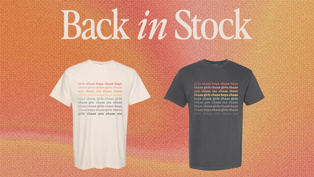 Only a few of these Rainbow Girls Chase Boys tees are left 🌈 Grab yours before they’re gone shop.ingridmichaelson.com