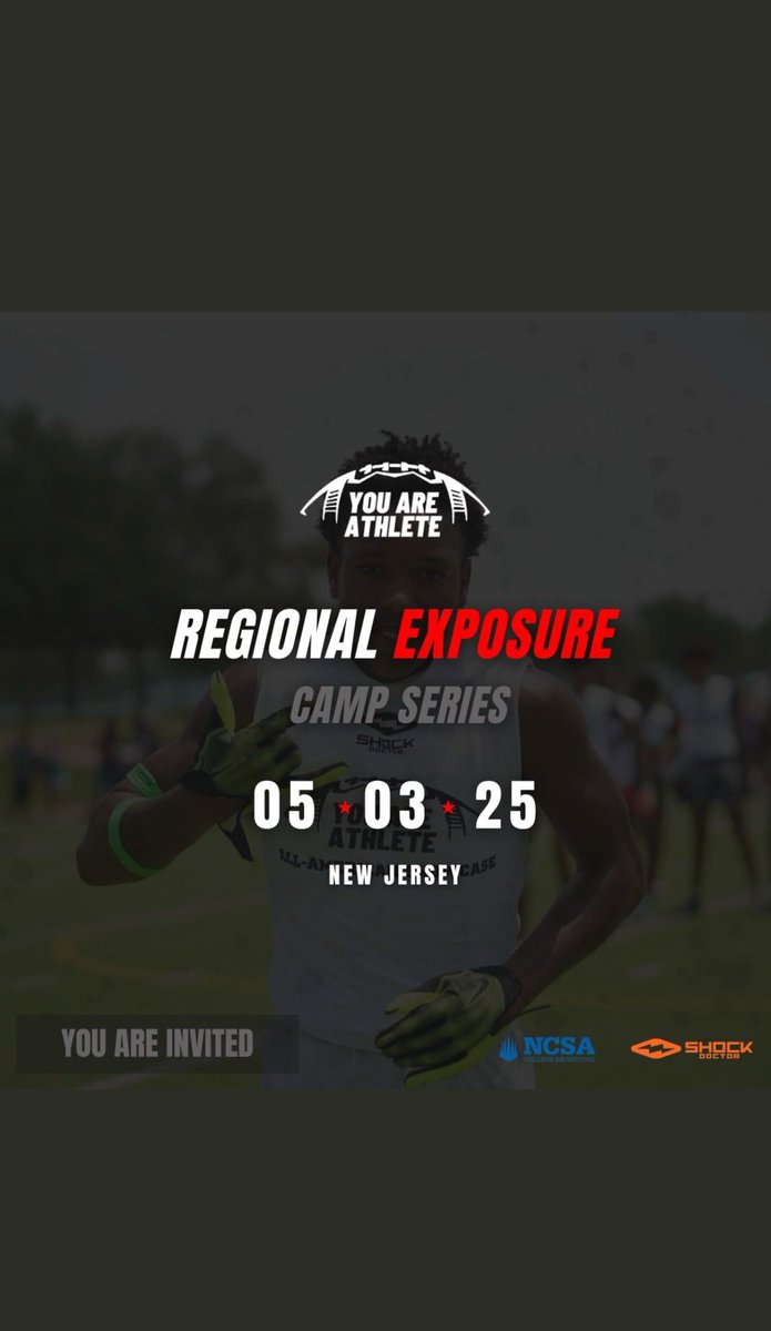 Thank you to <a href="/youareathlete/">You Are Athlete</a> for the camp invite!!! I appreciate the recognition. I am excited to get out to many camps this summer and show what I got!