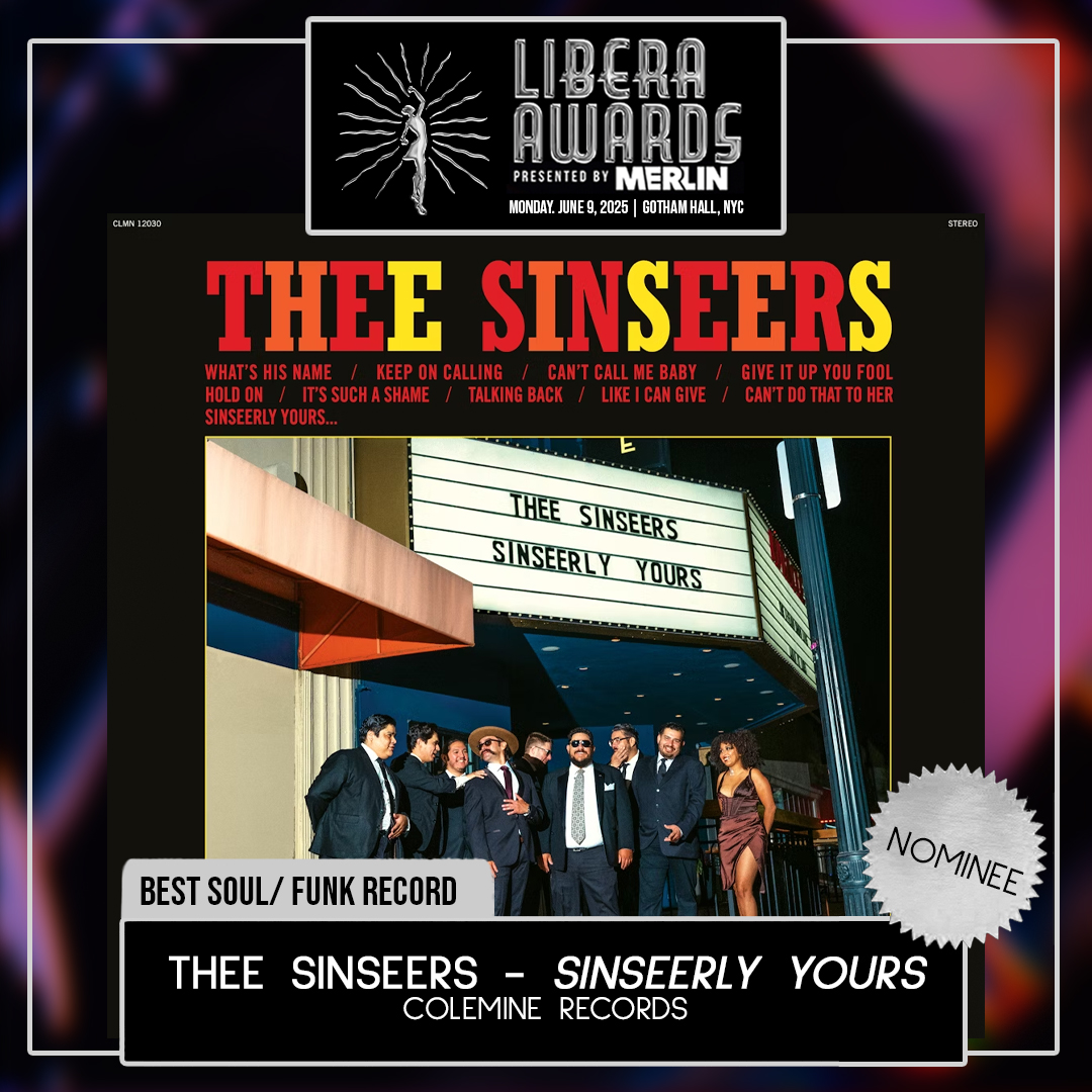 We’re excited to share that 'Sinseerly Yours' has been recognized with a Best Soul/Funk Record nomination at the 2025 Libera Awards, celebrating the creativity and success of the independent music community!
#A2IM #IndependentMusic #StayIndie #LiberaAwards #A2IMLiberaAwards