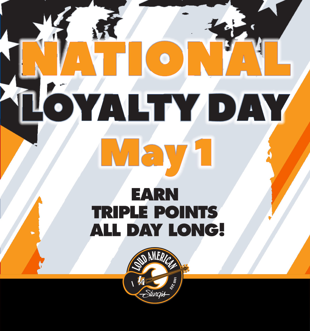 As a thank you to all of our loyal customers, we were be offering triple points all day on Thursday! 💯⭐️
-
#loudamerican #sturgis #blackhills