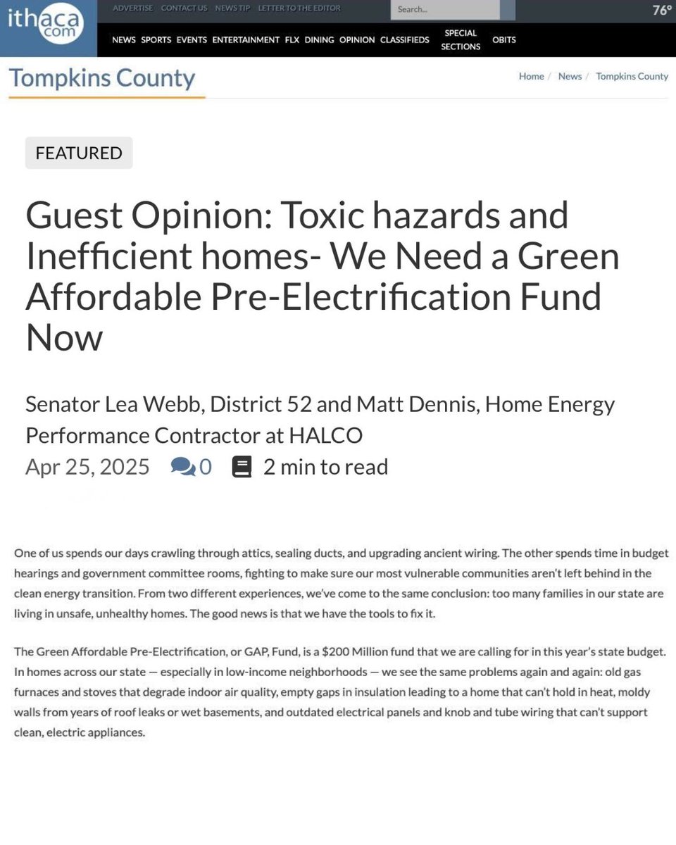 Too many families in our state are living in unsafe, unhealthy homes. The good news is that we have the tools to fix it. I wrote an op-ed with Matt Dennis from HALCO about why we fund the Green Affordable Pre-Electrification, or GAP, Fund in this year’s state budget.