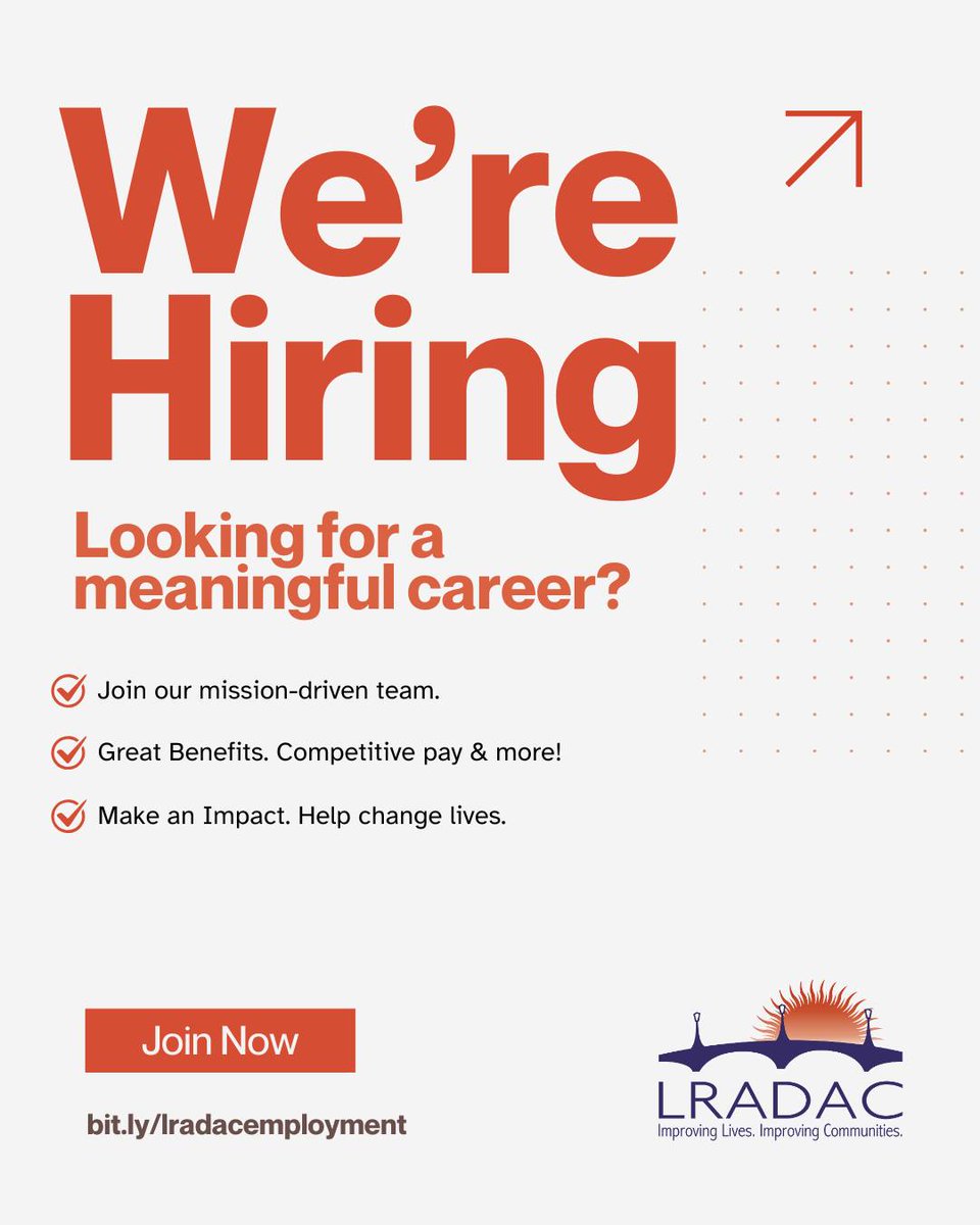 New opportunities, big impact. Join us!
📷 bit.ly/lradacemployme…