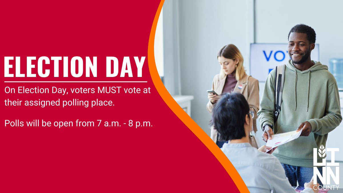 April 29, 2025 - House District 78 Special Election 
Polls will be open from 7 am - 8pm.

Only voters in the house district can participate in the election.

Find you polling place at linncountyelections.org/lookup

House District 78 map linncountyiowa.gov/DocumentCenter…