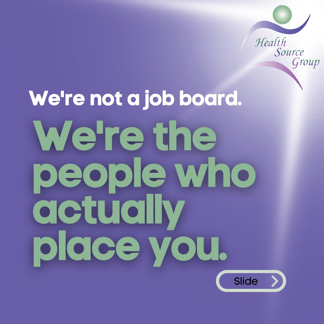 healthsourcegrp's tweet photo. Fed up with recruiters who disappear after your first interview? 😤
At Health Source Group, we believe in action. Not ghosting. Follow for real job leads, no fluff. 
#HealthcareStaffing #JobPlacement #NurseLife #CNAJobs #RecruitmentRealTalk #NurseJobs #HealthcareCareers https://t.co/QeHvdwtYBF