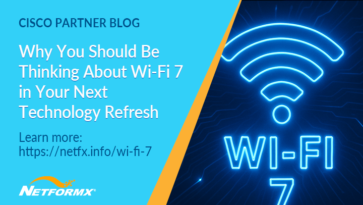Netformx's tweet photo. Wi-Fi 7 = massive upgrades in speed, efficiency, and security. Read the Blog on how @Netformx makes it easy for @CiscoPartners to find modernization opportunities that matter for their customers. Dive in: https://t.co/v5szRVFR34
#TechRefresh #NetworkSecurity #CiscoIncentives https://t.co/b1NeKm1PAr