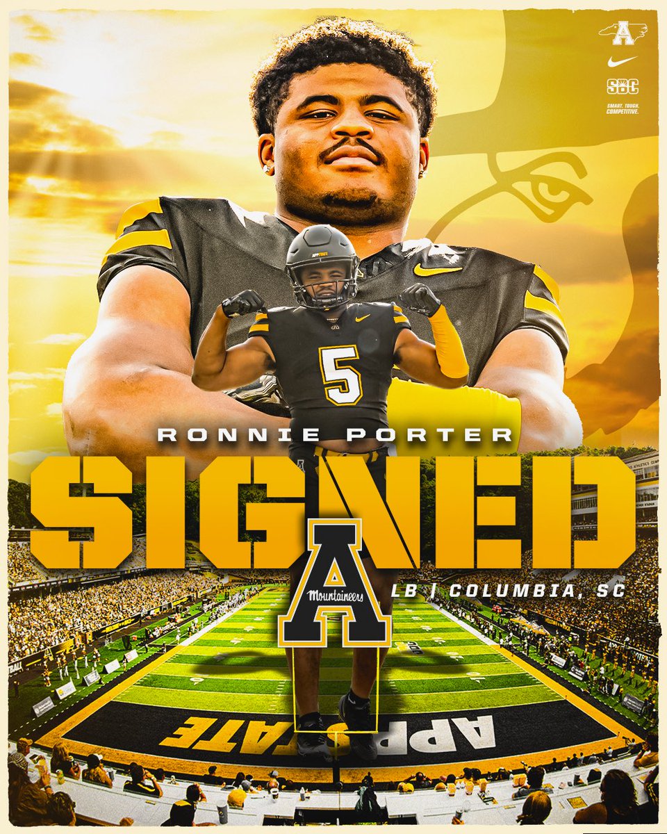 App State Football (@appstate_fb) on Twitter photo Welcome to the #AppFamily, <a href="/RonniePorter19/">Ronnie Porter</a>!
LB / Columbia, S.C. / South Carolina
#GoApp Welcome to the #AppFamily, <a href="/RonniePorter19/">Ronnie Porter</a>!
LB / Columbia, S.C. / South Carolina
#GoApp