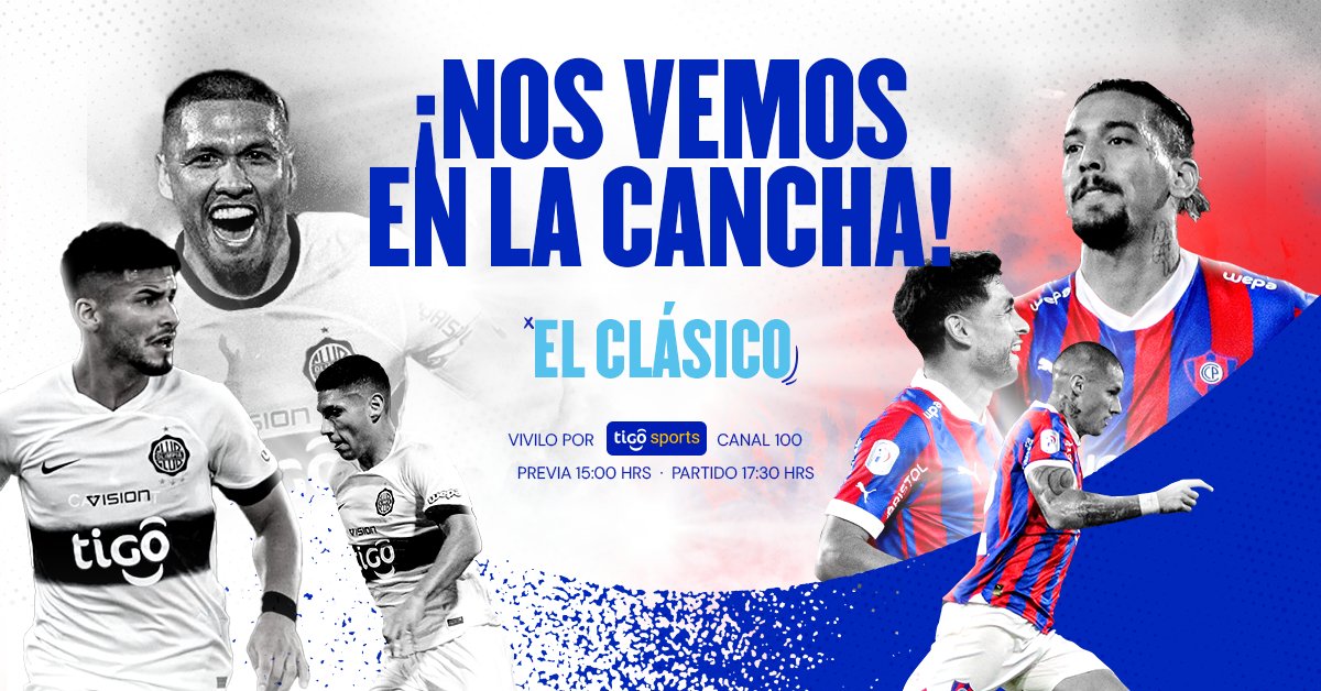 Tigo Paraguay (@tigoparaguay) on Twitter photo ES OFICIAL🙌🏼 ¡Entramos en semana de Clásico!
🗓️Sábado 03 de Mayo - 17:30 hs
📍 Estadio General Pablo Rojas "La nueva Olla"
📺 Vivílo por <a href="/TigoSportsPY/">Tigo Sports</a> canal 100 ES OFICIAL🙌🏼 ¡Entramos en semana de Clásico!
🗓️Sábado 03 de Mayo - 17:30 hs
📍 Estadio General Pablo Rojas "La nueva Olla"
📺 Vivílo por <a href="/TigoSportsPY/">Tigo Sports</a> canal 100