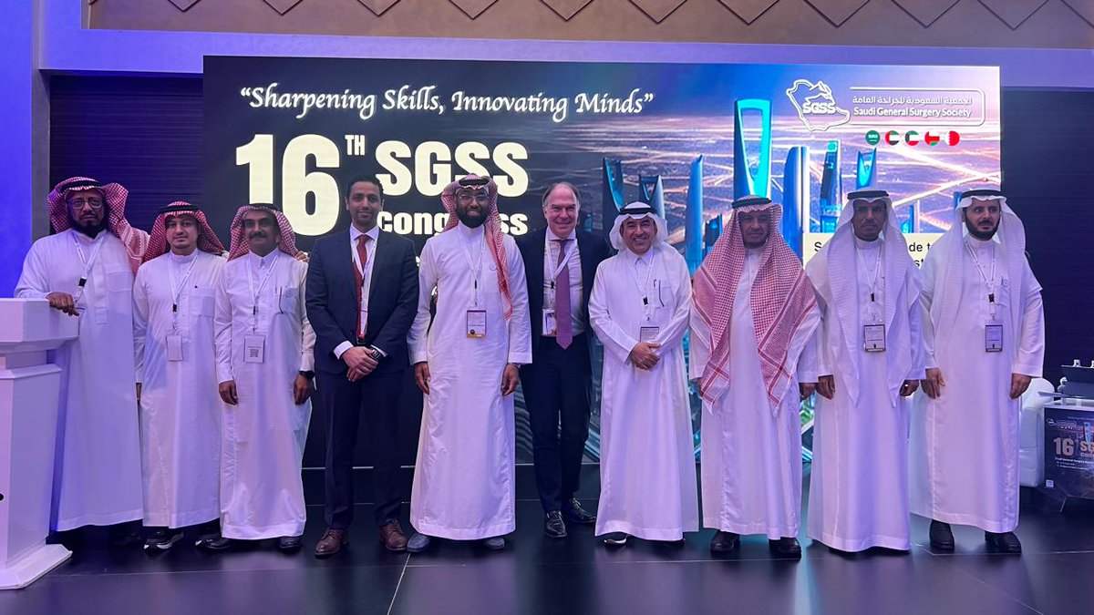 SaudiSBES's tweet image. We are delighted to be part of the 16th SGSS ( Saudi General Surgery Society) Congress and the 1st Gulf General Surgery Societies conference , which was held in Riyadh 25-27 April 2025.
سعدنا بمشاركتنا في المؤتمر السادس عشر للجمعية السعودية للجراحة العامة والمؤتمر الأول للجمعيات…