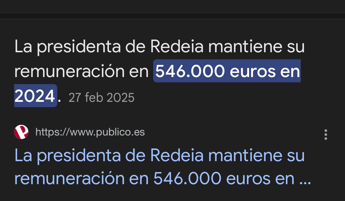 Red Eléctrica, esa gran empresa dirigida por una exministra, afiliada del PSOE, en el gobierno de Zparo. Que además no tiene ni formación ni experiencia en el sector energético. 546.000€ anuales se embolsa la zorra.

¡ESPAÑAZUELA!