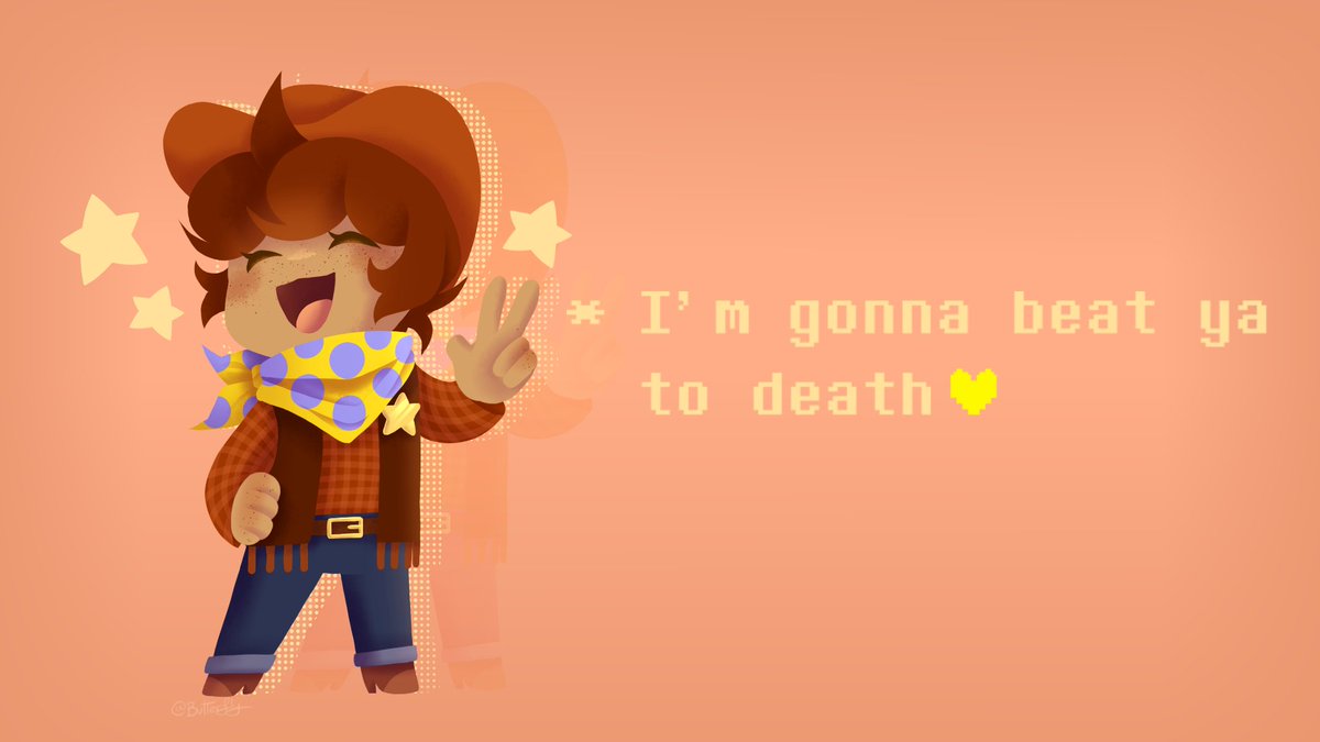 AButterfly_user's tweet image. #UndertaleYellowFanart #cloveruty
It's dangerous to go alone, take thi-