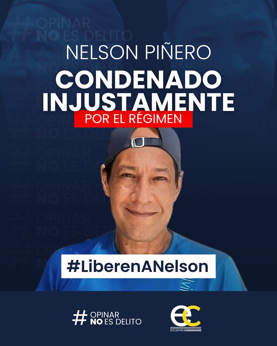 A través de los familiares de nuestro dirigente Nelson Piñero, hemos sido informados que el Juez tercero de juicio del estado Carabobo, ratificó la condena de 15 años de prisión en contra de Nelson.

Insistimos en que informar no es ningún delito y que Nelson Piñero es inocente