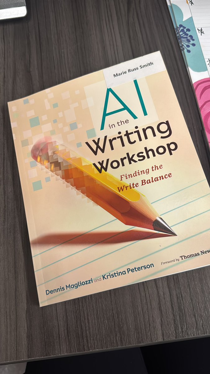 “It is imperative that educators teach students how to use generative AI tools ethically. It doesn’t have to undermine the writing process or the importance of human feedback. Instead, it can compliment it.” 

I am LOVING this new book.🩵