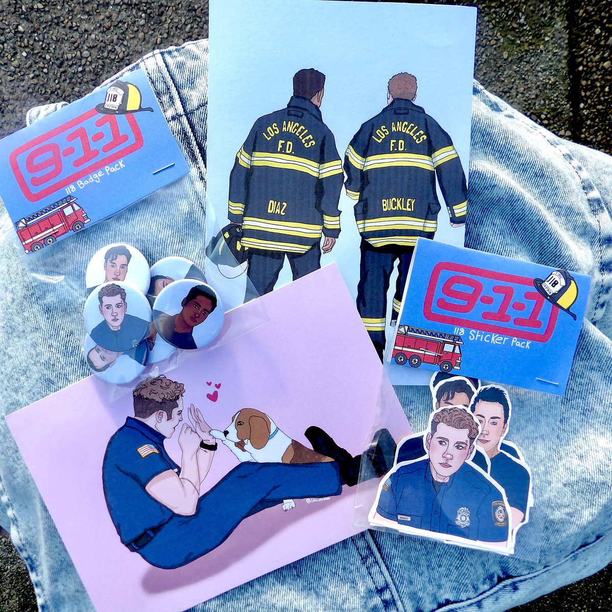 idrawfandomz's tweet photo. 9-1-1 collection dropping on Etsy today!! 
I’ve got prints stickers and pins coming! Check it out and if there’s anything you like, why not support a small business! ✨

https://t.co/TxtRpfq7TC

You can even choose if you want to give Eddie his moustache! https://t.co/ZEeSoFd1ba