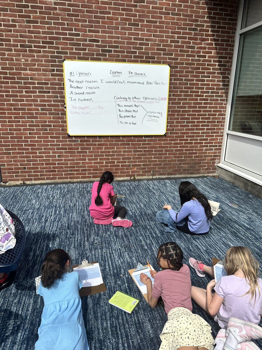 SchoolLonsdale's tweet photo. Lonsdale students are loving our outdoor classroom! They’ve been using the whiteboards and learning wall to collaborate and explore thanks to the Indoor-Outdoor Learning grant from @RIDE. Learning in the sunshine has never looked better! https://t.co/a9L6CaYtUF