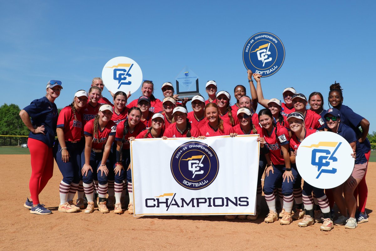 These Patriots would NOT be denied! They played in six elimination games in three days, and they won them ALL to clinch their third straight Conference Carolinas championship! 🏆

#SwampEm #GoPatsGo