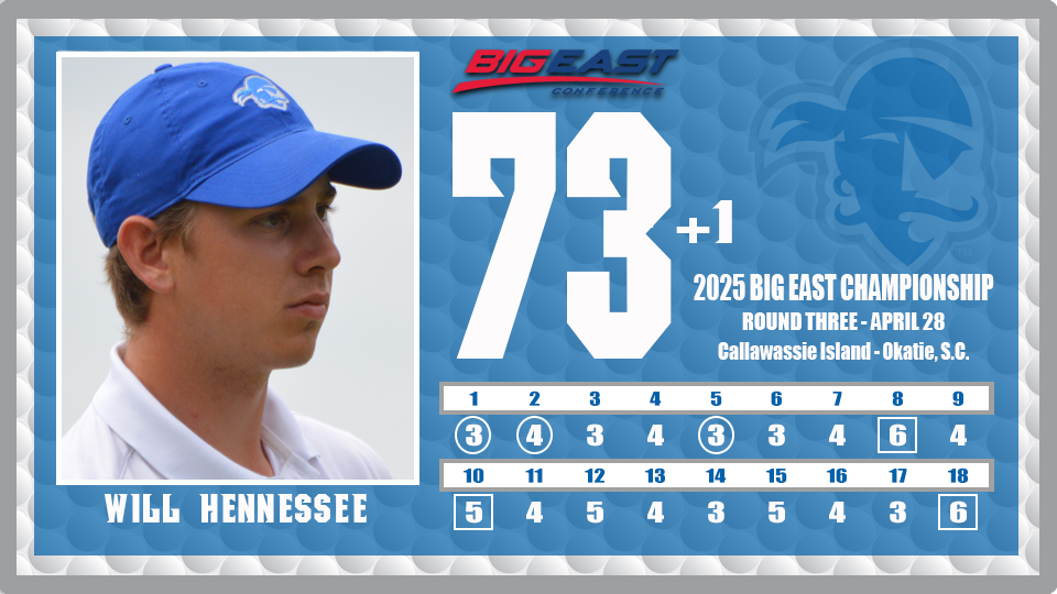 SHUMGolf's tweet image. Will Hennessee carded his second-consecutive 1-over-par, 73, on Monday. For the tournament, he tied for 26th place with a 5-over-par, 75-73-73-221.
#HALLin β³π΄ββ οΈπ΅βͺ