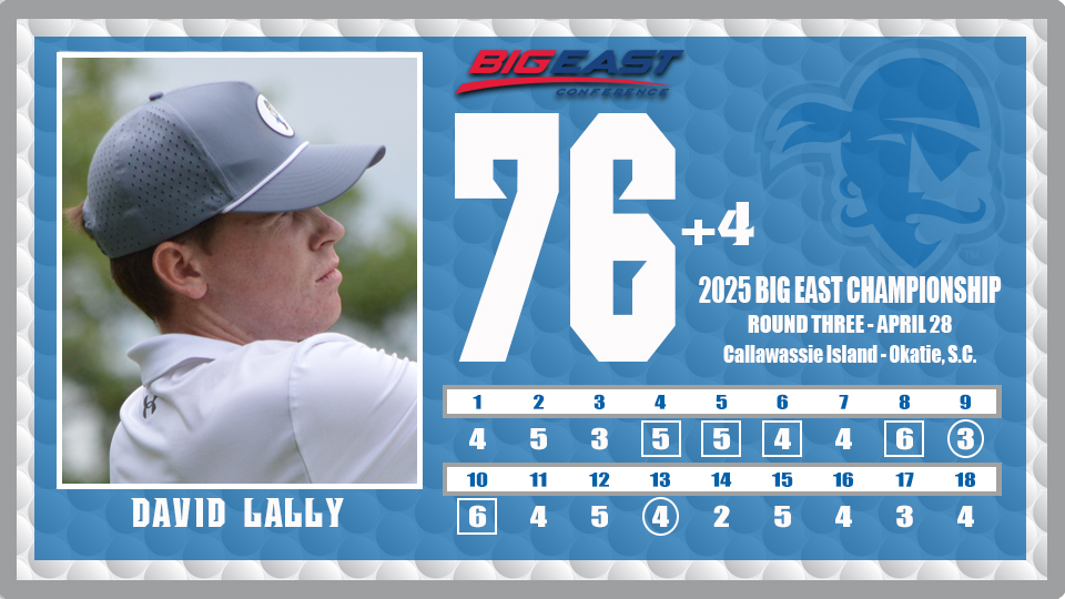 SHUMGolf's tweet image. Junior David Lally had a hard luck round on Monday, seeing a number of putts lip out, but still managed to shoot a 4-over-par, 76. For the tournament, he was 6-over-par with a 71-75-76-222.
#HALLin β³π΄ββ οΈπ΅βͺ