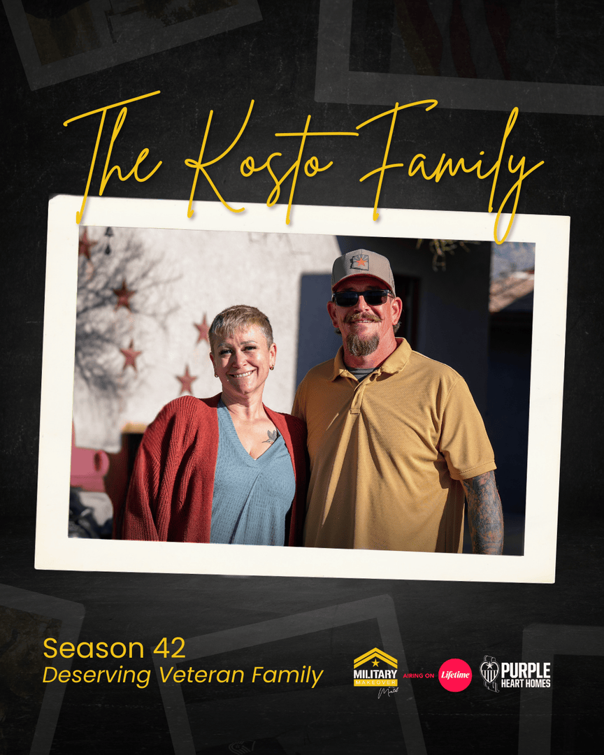 MilitaryMkover's tweet photo. 🇺🇸 Meet the Kosto Family, the amazing Veteran family of our 42nd #MilitaryMakeover! 

We are beyond grateful to work with @PHH_USA 💜 to give back to this inspirational family.

➡️ Tune in Friday, May 23rd at 7:30 AM ET/PT on Lifetime! 🇺🇸🥳

#MMKosto #Military #Veteran https://t.co/mhLoYlSyBd