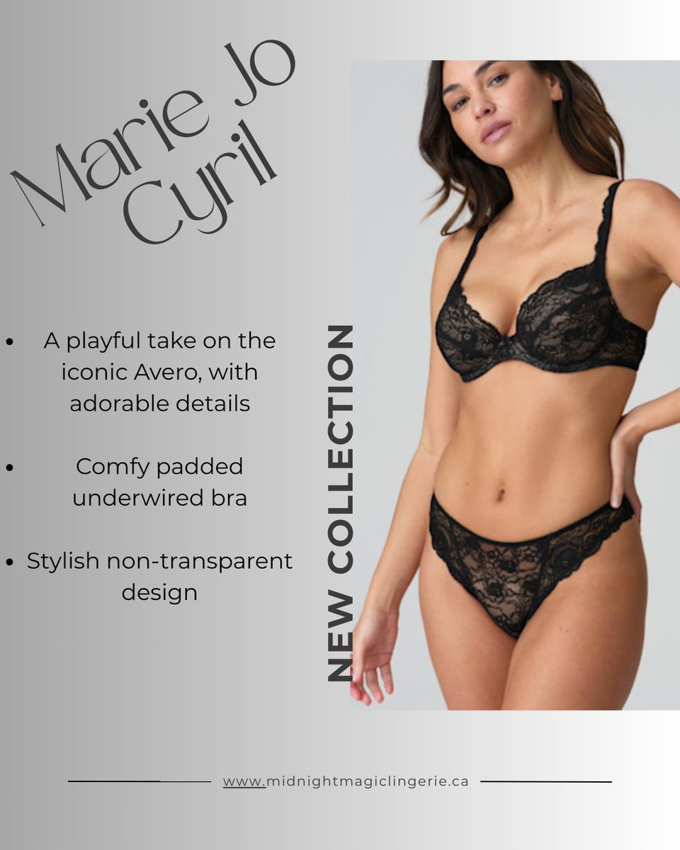 mmlingerie's tweet image. Introducing Cyrile, the newest addition to Marie Jo's push up bra collection. This lacey beauty not only looks chic, but also provides comfortable support all day long. Why not give Cyrile a permanent spot in your wardrobe? 
#newinstore #lace #shopping #yeg #t8N #trend