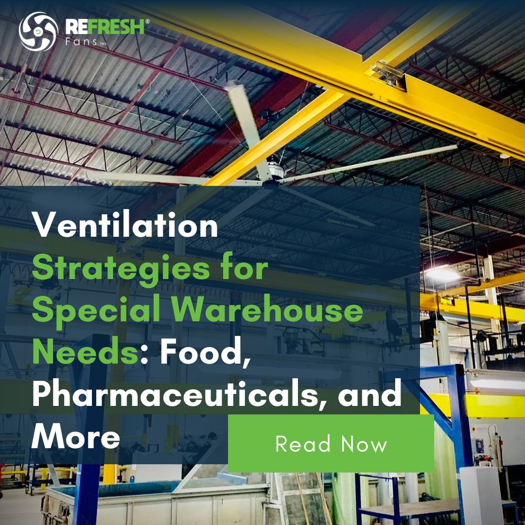 RefreshFans's tweet image. Storing food, pharmaceuticals, or temperature-sensitive products? 

Proper airflow is critical. Discover how HVLS fans help meet industry standards while keeping your space clean, compliant, and efficient.

refreshfans.com/ventilation-st…

#HVLSFans #WarehouseVentilation #FoodSafety #Pha