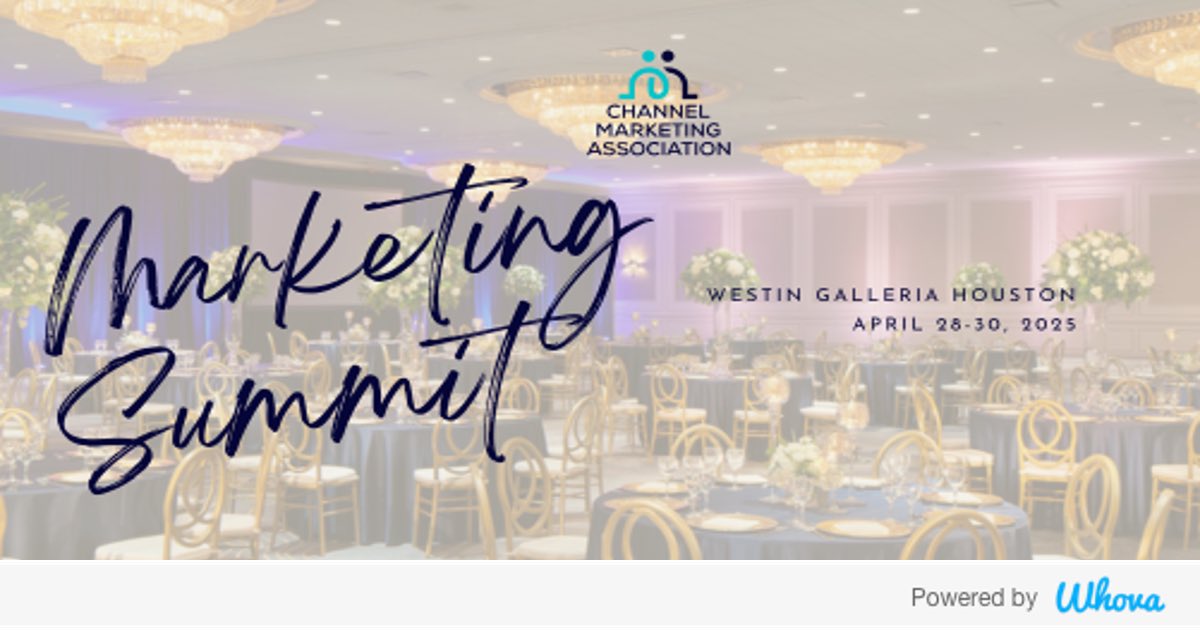 Hi! I'm attending Channel Marketing Association Marketing Summit. Let's start connecting with each other now.  - via Whova event app whova.com/whova-event-ap…