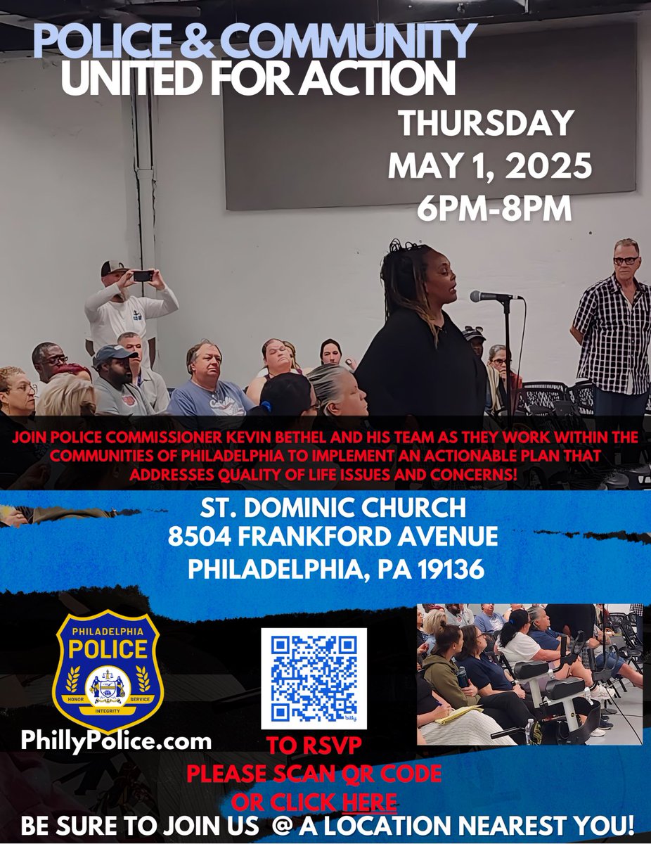 PPDCommish's tweet image. Please join my team & me at the upcoming, “United for Action,” Meeting! We’ve been working hard and building relationships throughout our city! We want to hear from you. To let us know you’re coming, register. And if you’re unable to register, show up any way. See you soon.
