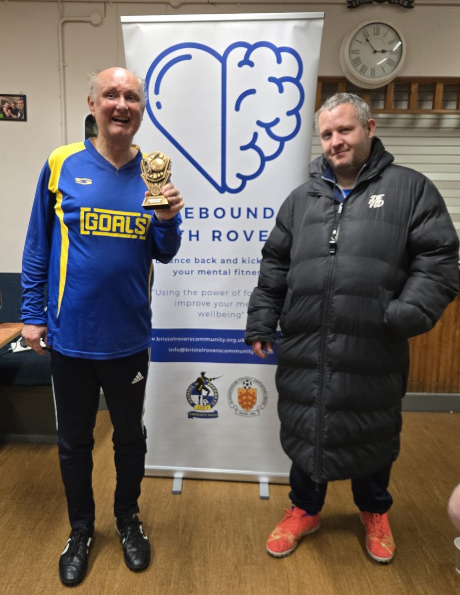 Our award winner this week was Pete, a true stalwart at Rebound and one who gives his all every session! A great team member and Rebounder! <a href="/BristolRoversCT/">Bristol Rovers CT</a> <a href="/helen14684823/">helen</a> #RwR