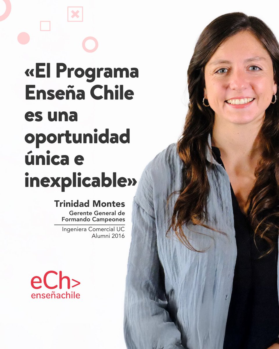 ensenachile's tweet photo. Trinidad quería dejar huella como ingeniera y fue en ese camino donde encontró a Enseña Chile. Tras su paso por la sala de clases en 2016, hoy lidera con un propósito claro y el corazón lleno de sentido.

Conoce su historia aquí 🌐: https://t.co/dc2lDMKl89

#testimonio https://t.co/onUwkOb9FK
