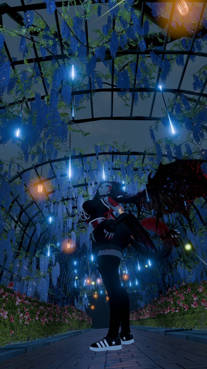 FayeVixenVR's tweet photo. ✨ Even the stars can't help but fall around me.
In my garden, magic answers to me. 🌙
#FayeEnergy #FayeVixenVR #EnchantedNight #VRChat https://t.co/PbPj1dGLTU