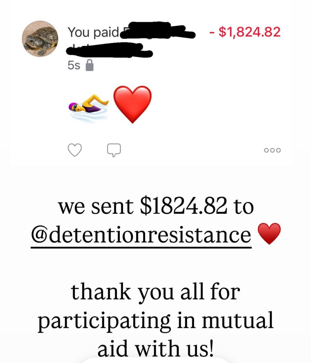 We raised $1824.82 for Detention Resistance!