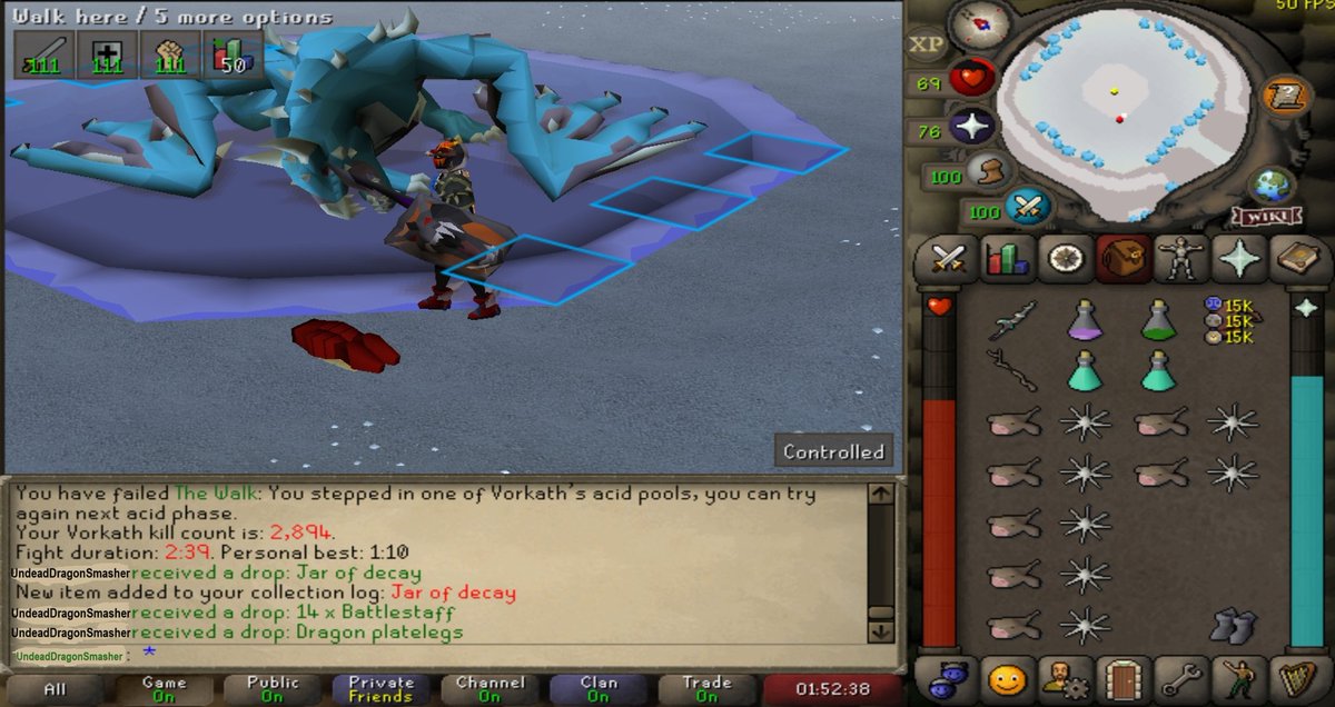 B_AWSOME's tweet image. Almost at pet rate but no vorki yet
But RNG coming through with this little log drop; Jar of Decay

#OSRS