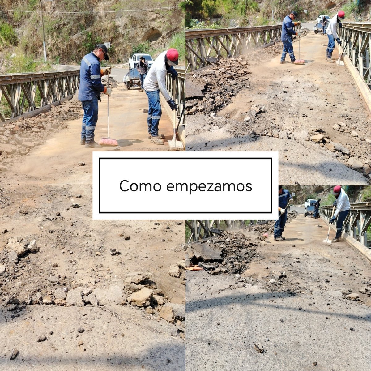 DonRoque503's tweet photo. En estas condiciones encontramos el puente urbina, hicimos videos pedimos ayuda al @RomeoHerrera1 Pero no fuimos escuchados a pesar de que un millón de personas vio nuestro video, Como no respondió nosotros lo arreglamos con la comunidad,Que les parece como quedo😎 @dcocasv https://t.co/1viQfZl67U