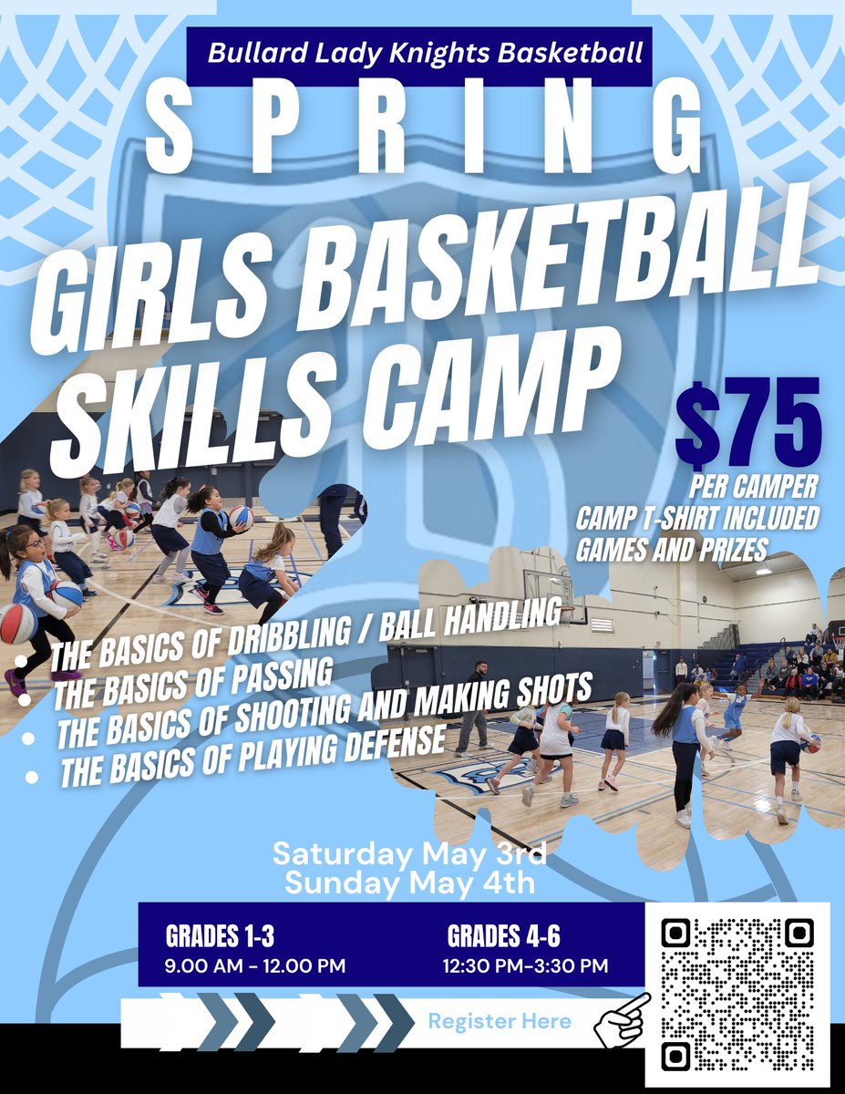 bullardbasketball.com/camps
To sign up for our Spring Skills Camp at Bullard High School. Grades 1-6. 
A few spots still remaining.