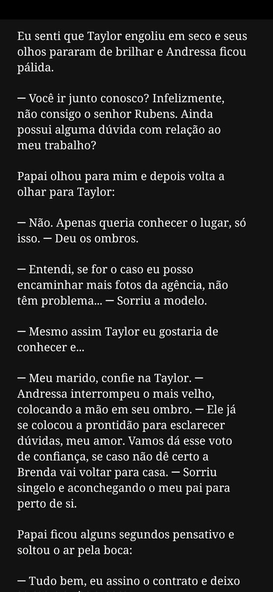 AutoraLancaster's tweet photo. Uma palinha do quarto capítulo "Me Abrace, estou assustada!". 

Taylor suou frio agora.

#fanfic #fanfiction https://t.co/90LUpGdBGk